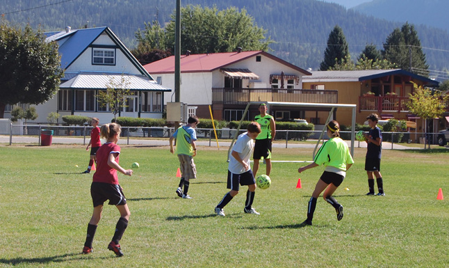 If you want to be successful at soccer football, just as in hockey, you have to know the right moves as these kids learned in the British Football Camp held at Queen Elizabeth Park this week. David F. Rooney photo