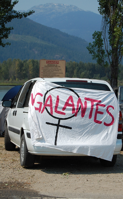 Many of the teams brought signs to denote their territory in the campgrounds near Centennial Park. David F. Rooney photo