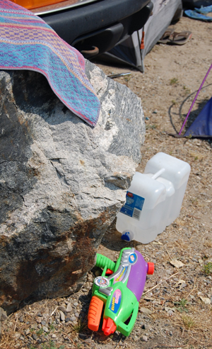 This has to go down in the Lidfe's Little Mysteries Folder: what on earth was a watergun doing lying around unused in the heat we all experienced on Sunday? We may NEVER know. David F. Rooney photo