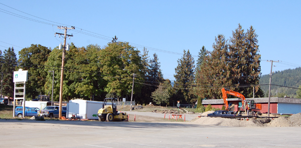 Construction has begun on Community Energy Corporation lines down by the Forum and the School District 19 offices. There are detours in place. David F. Rooney photo