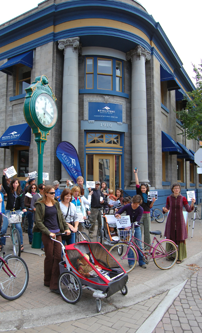 online-protest-02 Concern about climate change and the power of modern communications technology brought these people together to protest the slow pace of actionon climate change. David F. Rooney photo