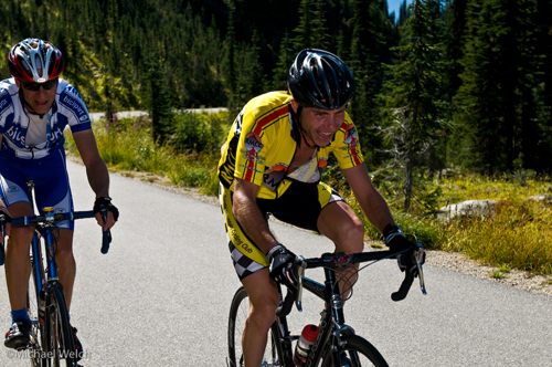 Two riders make their way up the mountain. Photo courtesy of Michael Welch Photography