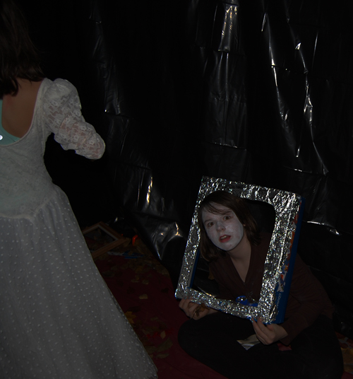 The kids from Michelle Gadbois' Grade 7 class at Arrow Heights Elementary School created a truly excellent Haunted House, complete with ghouls and ghostly ladies. David F. Rooney photo
