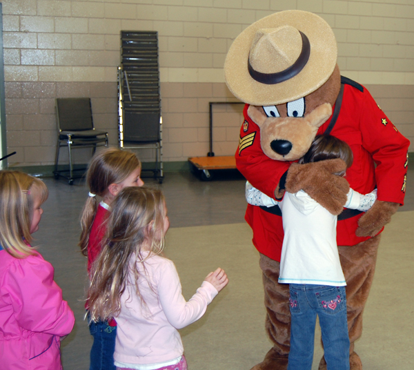 What can you say about an event where the kids are greeted by Safety Bear. Obviously, youngsters love the rolly-polly mascot. David F. Rooney