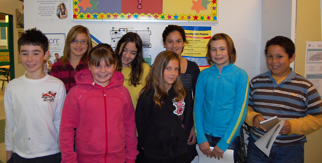 Columbia Park Elementary School selected eight children who will act as school photographers for The Revelstoke Current. From left to right they are: