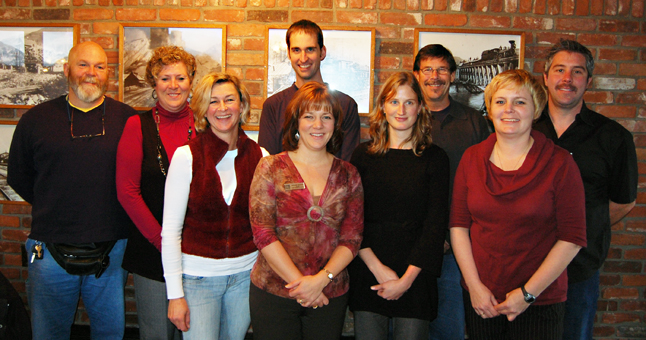 Meet the board of directors for the Chamber of Commerce, which acclaimed four new directors on Wednesday. From left to right are Eric Tompkins, Deenie Ottenbreit, Poppi Reiner, Steve Bailey, Melodie Kindret, Meghann Hutton, Don Teuton, Emma Kirkland and Brydon Roe. Kirkland, Roe and Kindret were elected to the board for the first time. Hutton had just finished a term and was acclaimed again. David F. Rooney photo