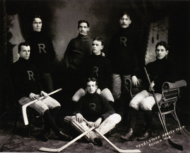 Revelstoke has a long history of hockey, dating back to the 19th century. This image shows the Revelstoke team from 1902. Photo courtesy of the Revelstoke Museum & Archives
