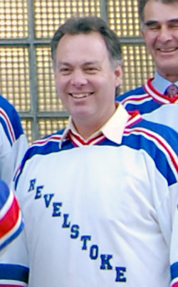 MLA Norm Macdonald, a former Golden hockey player, has gone beyond the call of duty by not only wearing a Reveslstoke hockey jersey but by submitting his own story in support of Revelstoke's bid to become Hockeyville 2010. Revelstoke Current file photo