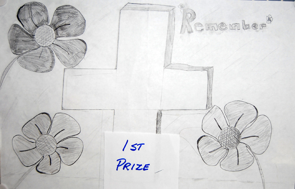 Alexis Pilon won first prize in the Grade 4/5 black and white poster category.