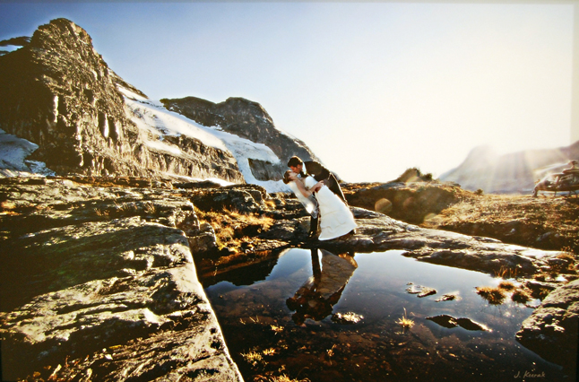 Photographer Jason Keerak'c distinctive style and sense of whimsy is very apparent in this image, Mount Begbie Embrace. David F. Rooney photo