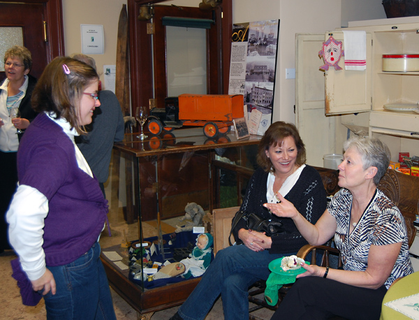 Barb Ross (left) talks with ?? and Cheryl Wolgram (right) . David F. Rooney photo