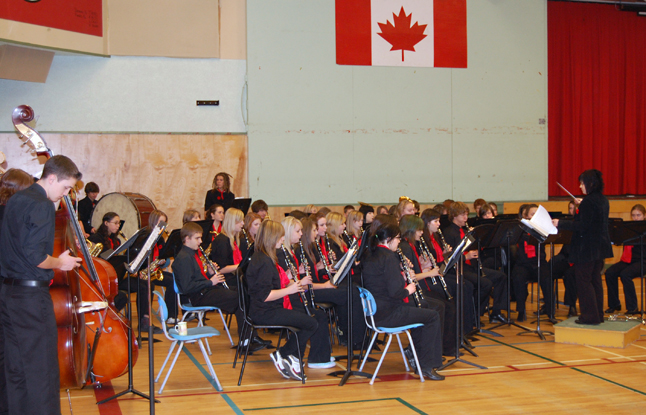 The RSS band played beautifully at the high school's Remembrance ceremony on Tuesday.