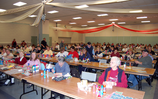 This isn't something you every day: 116 people all daubing away at their bingo sheets in hope of winning a big jackpot. In this case it was a payout of more than $20,000 at the Knights of Pythias Bingo night at the Community Centre on Thursday. David F. Rooney photo