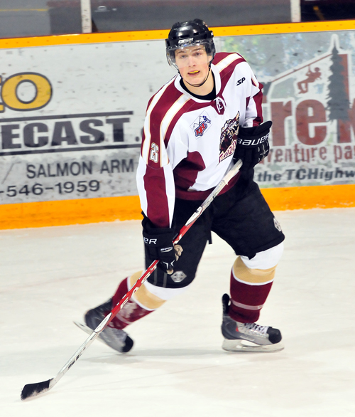 Alex Spadoni, a native of sunny California, had a great weekend. Photo by Staci Thur/Revelstoke Grizzlies