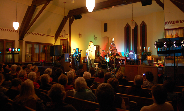 This gives you an idea of the scene inside the United Church. The mix of secular and spiritually themed Christmas music was geatly appreciated by the audience. David F. Rooney photo