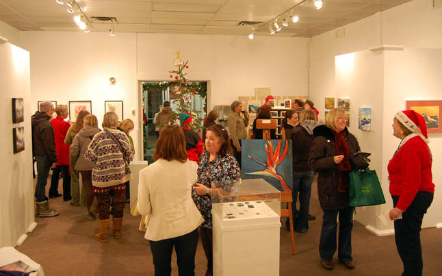 This was the scene at the Visual Arts Centre's Affordable Art Fair early on Friday evening. David F. Rooney photo
