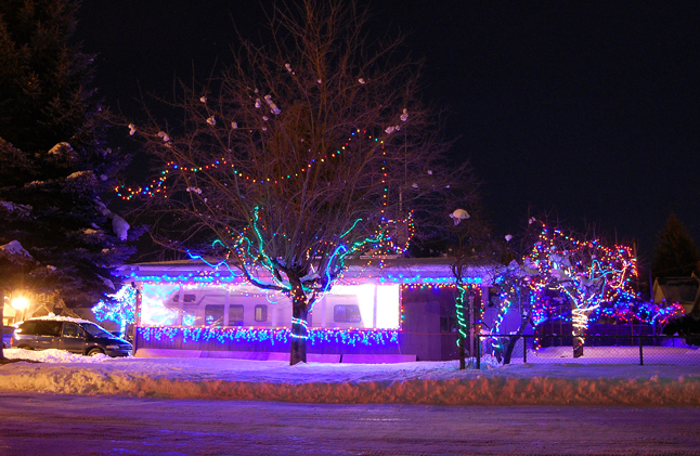 Some homes are simply spectacular. This house at the corner of Second Street and Orton Avenue flashes on and off seeminglyi n time to the music that plays for passersby.  David F. Rooney photo