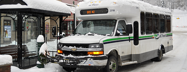 New buses, new routes, new fares — in January — and FREE bus service throughout town this month marks a new effort by BC Transit and the City to improve ridership. What's it like ridin' the bus in Revy? Watch the video and see how the wheels on the bus go round and round... David F. Rooney photo