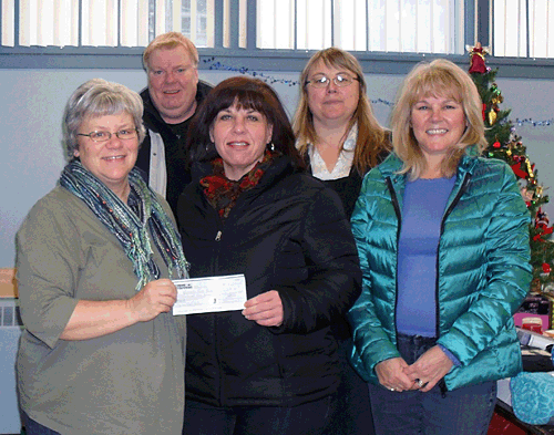 The Community Connections Christmas Hamper Program made out like a bandit when Roberta Ciolli, Shirley Hansen, Dave Hoffman and Corylie Dias of Revelstoke Crime Stoppers dropped by to hand Patti Larson a cheque for $350 the group earned from its No Host Bazaar a few weeks ago. Revelstoke Crime Stoppers has many businesses and people to thank for the success of the No Host Bazaar this year! Thank you to the following businesses for your generous donations:  Southside, Buns and Beyond, the Red Apple store,  Work ‘n’ Play;  2nd Chance/Escape Within; Hub Barton Insurance;  Revelstoke Resort Shuttle; Pharmasave; Revelstoke Florist; Ellen Hatlevik with Mary Kay in Golden; Community Futures Revelstoke;  and Your Link/Revelstoke Cable. Thank you to all the vendors who participated, the community for coming down and supporting the bazaar, and a special thanks to Staff Sgt. Jacquie Olsen, Andrea Rollheiser, Margaret Pacaud, Tom Hansen, Orlando Dias and Jim Ritchie for coming down and volunteering for the day. Your help was very much appreciated!  A big thanks to Nelson Mendonca at Isabellas for donating, cooking, and slicing all the beef for our "beef on a bun" and also for delivering it ready to serve. The beef was a hit! And last, but not least, a special nod to MacDonalds for sending the Hamburglar down to spend the day with us at the bazaar. Photo courtesy of Revelstoke Crime Stoppers