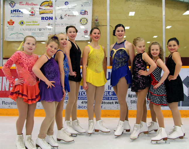 Most of us intermediate and senior figure skaters in the Revelstoke Figure Skating Club are tightening our laces and getting ready for the upcoming Okanagan Regional competition in West Kelowna Feb 15-17, 2013. We have been working very hard on our routines and elements with help from our wonderfully excellent coach, Nina Greschner. We are lucky to have Nina -- she took a vacation from Disney on Ice to come coach us super-cali-fragilistic-expialidocious figure skaters in Revelstoke. And don’t worry, you don’t need to come to Kelowna to see some awesomely awesome figure skating – you can see some closer to home and enjoy our year end Carnival that will be here at the Revelstoke Forum at 6:30 pm on Thursday March 14, 2013. This year’s theme is ‘Heroes versus Villains’ so get ready for some villains in action! Make sure you mark that date on your calendar -- we hope to see you all there! Photo and caption courtesy of Alexis Larsen