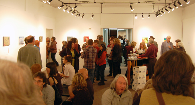 140 people attended Friday night's Anything Goes 3 exhibition and silent auction at the Visual Arts Centre. David F. Rooney photo