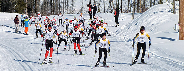 This weekend 192 athletes from 19 different cross country ski clubs will descend on Revelstoke for the Teck Midget Provincial Championships. Photo courtesy of Sarah Newton