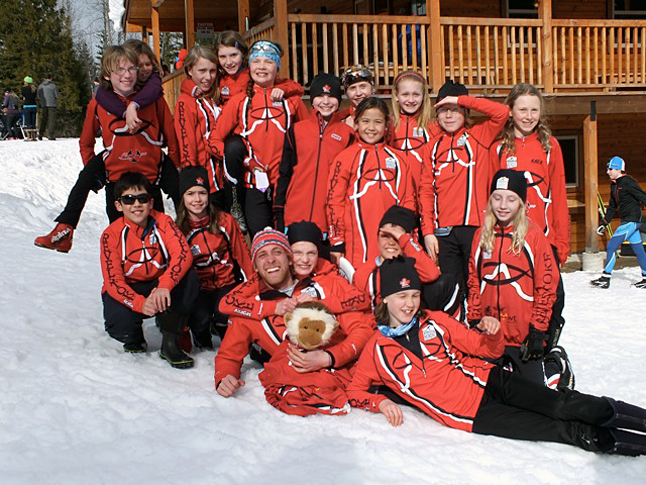 Revelstoke Nordic Ski Team, 3rd place for the province in the Teck Midget Aggregate Points Race! Sarah Newton photo