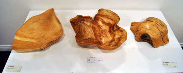 These fine wooden pieces by Rod Aspeslet are beautifully burnished. David F. Rooney photo