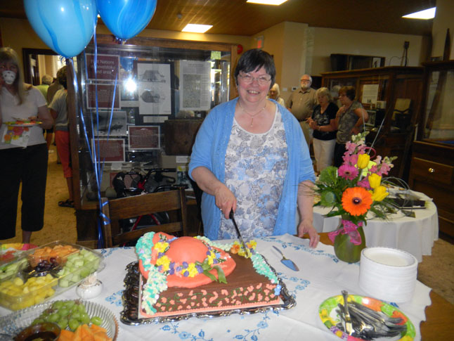 The Revelstoke Museum & Archives put together a lovely tea party to celebrate Curator Cathy English's 30 years with the institution. There was cake, fruit and, of course, tea. Jacolyn Daniluck photo