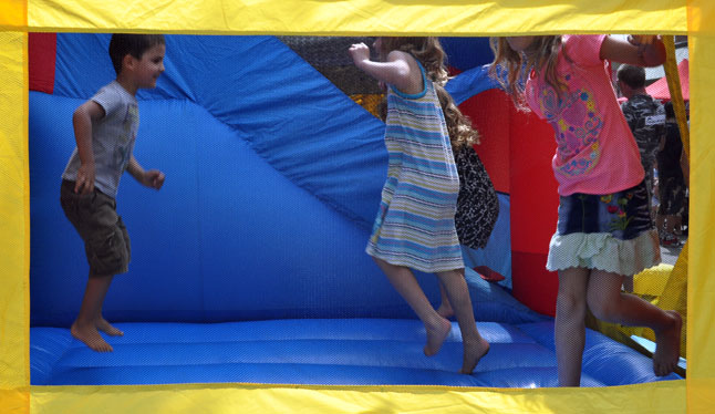 Young children had a great time bouncing around. David F. Rooney photo