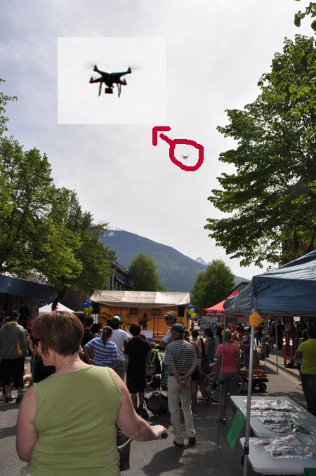 And while it wasn't exactly an Unidentified Flying Object, a lot of people were surprised to see an drone hovering above the party. David F. Rooney photo