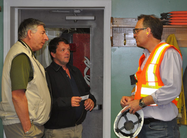 The tour also gave Norm an opportunity to meet some of the people who make Downie a successful local industry. As the Official Opposition's Forestry Critic he appreciates what it takes. David F. Rooney photo