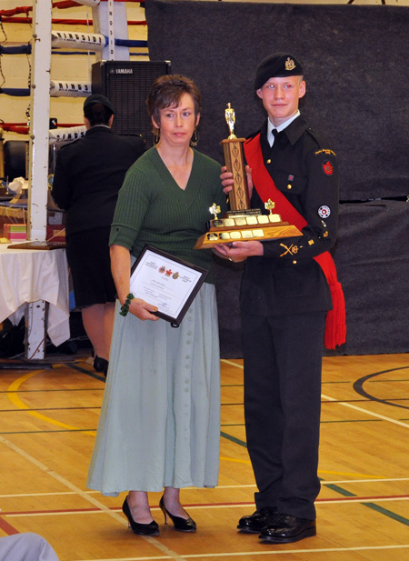 Sgt. Alex Tilden won the Best Attendance Award. David F. Rooney photo