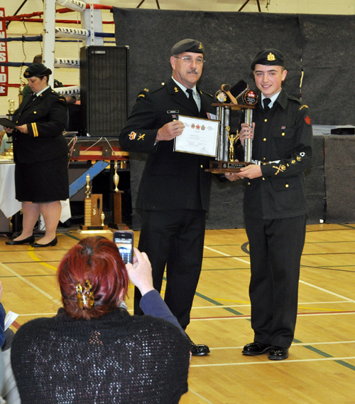 MCpl. Shaun Lee received the Boot Bash Award (Best Uniform throughout the training year). David F. Rooney photo