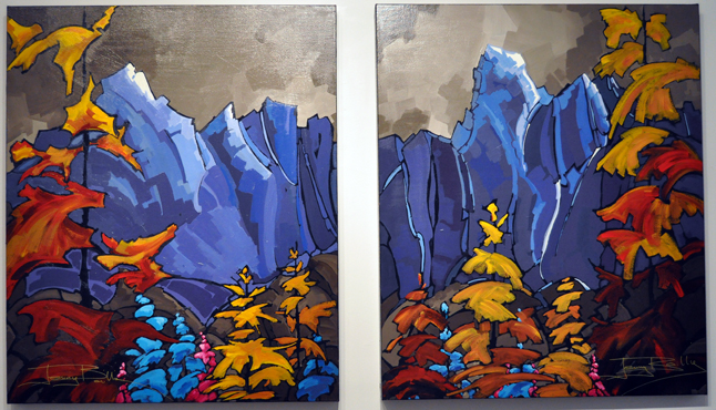 Mount Carlyle No. 1 and No. 2 By Jenny Baillie Acrylic on canvas