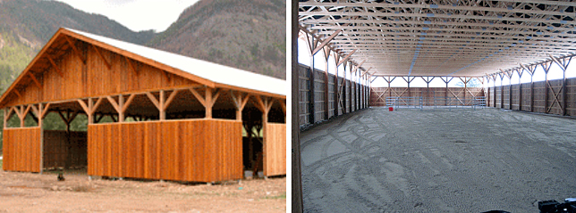 When it's completed the new riding arena at the Saddle Club will look like this. Photos courtesy of the Selkirk Saddle Club