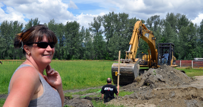 The Selkirk Saddle Club is getting ready to explore new horizons as construction of its long-awaited riding arena got underway this week.Club Secretary Tanya Secord was thrilled to see the progress on Tuesday as K&W Trucking's Dale Muldoon used an excavator to carefully dig the foundation trench with the help of Elevation Construction's Rob Laws. David F. Rooney photo