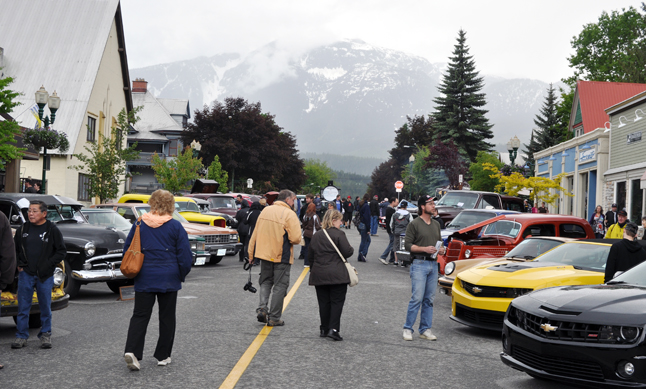 Everyone hoped for sunshine and warmth for this year's Show & Shine, but — Hey! — it's springtime in Revelstoke so you know the odds favour cool weather and a dash of rain. Of course, we know how to take things in stride and this year's car show attracted a lot of attention, despite the on-and-off sprinkles. David F. Rooney photo