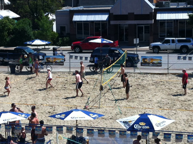 The Powder Springs'  Last Drop pub held its annual beach volleyball tournament under a brigfht blue sky with temperatures in the high 20s on Saturday and Sunday. Emma Kirkland photo