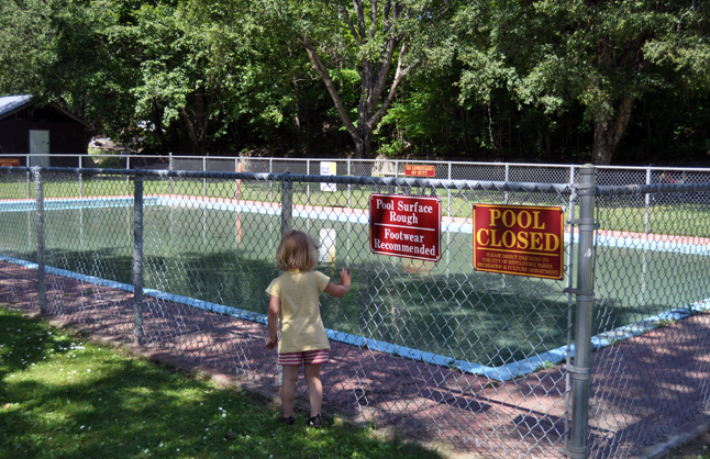 The DOKKies, the service club that manages Farwell Park, are outraged that the park's wading pool, which had delighted generations of small children, has been closed. David F. Rooney photo