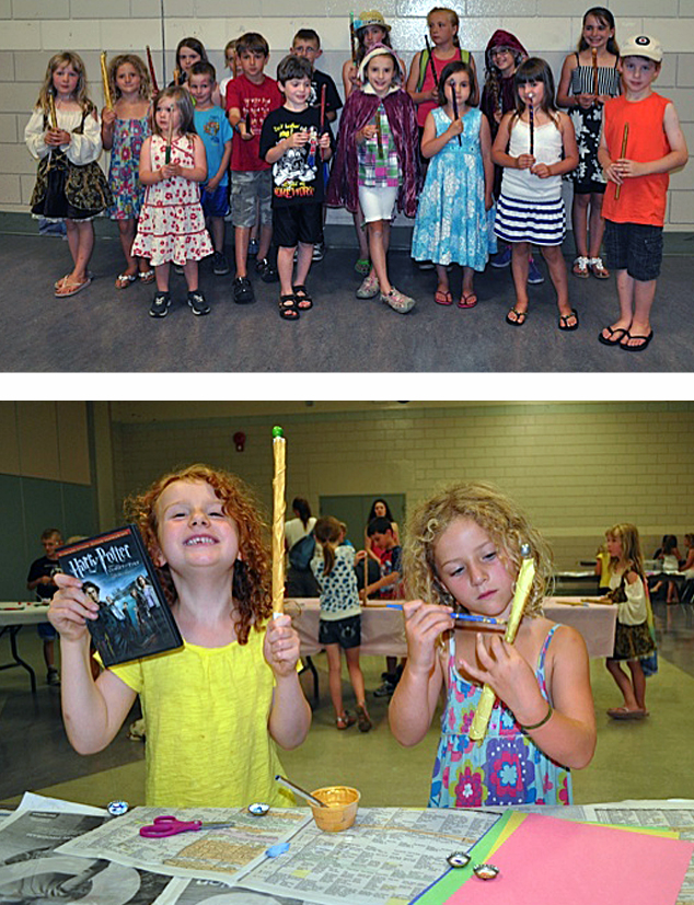 The Harry Potter novels appeal to children (and adults) everywhere. Here in Revelstoke they are helping children enrolled in the Okanagan Regional Library's Summer Reading Club have an imaginative summer. Wednesday was the perfect day for the Mystical Willow Wand program and the kids loved it. Photos courtesy of Kendra Runnalls/Okanagan Regional Library