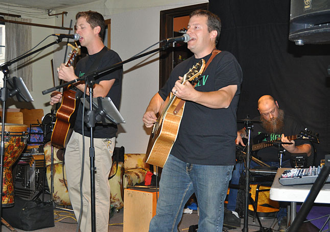 Alan Laidlaw, Brandon Haney and Steve Earle played some excellent covers to entertain the Harvest Palooza crowd. The Rev is one of our community's popular musical groups. David F. Rooney photo