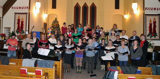 Every year the Community Choir performs an enchanting Christmas Choir at the Revelstoke United Church. This year's concert has a Down Home theme. The choir, shown here performing during their Tuesday evening rehearsal, performs on Saturday and Sunday evenings — December 15 & 16 — at 7 pm. Tickets are $10 and are available at the Community Centre. Don't miss this wonderful family event! This year’s concert has a special guest performer oboe and English horn player Akane Setiawan. This Japanese-born Revelstoke resident is a graduate of the Longy School of Music in Cambridge, Massachusetts, and has performed with orchestras in Canada and the United States. David F. Rooney photo