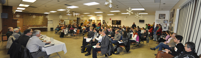 Well over 100 people attended Tuesday's Town Hall meeting on the City budget — the vast majority of whom were ordinary citizens eager to have their say. David F. Rooney photo