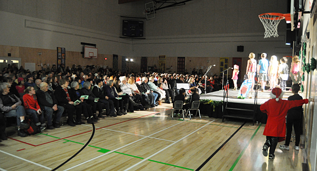 As you can see from this shot, BVE's gymnasium was also packed! David F. Rooney photo