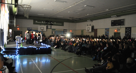 Columbia Park Elementary School's gymnasium was jammed with hundreds of parents, family members and other visitors for their Christmas concert on December 18. David F. Rooney photo