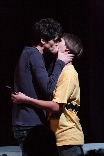 In one of the most explicit and shocking scenes, Beethoven kisses CB, setting the stage for a short-lived homosexual affair between the two. This moment has violent, brutal and tragic consequences. Jason Portras photography