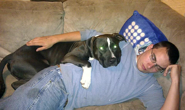 Will Young, the young man who lost everything, including his beloved dog Boxer, rests in this family photo. The question undoubtedly on his mind is "Where's Boxer?" There were contradictory reports after the fire that Boxer had been seen on Moss Street and then that he had not escaped the fire at all. However, Fire Chief Rob Girard told The Current on Tuesday morning that fire crews did not find Boxer's body when they pulled apart the smouldering remains of the burned-out trailer. So where is Boxer? He is described as a friendly, mid-sized dog weighing 50-60 pounds. Recovering him would undoubtedly be an immense help to the young man. "I know there're a lot of pictures of the fire that was my brothers home and possible sightings of his dog, Boxer," Bobbie-Joe Young told The Current in an e-mail Tuesday morning. "I was wondering if we could have a photo of him (Boxer) in as well so people can see what he looks like and hopefully if he did make it out we can find him with everyone's help. My little brother is just devastated right now and it would really help if people knew what to look for. Thanks so much if this is possible." The Current is happy to help out. Photo courtesy of Bobbie-Joe Young