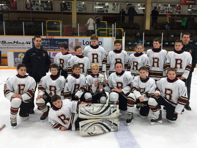 The Revelstoke Pee Wee Team had excellent tournament at the Forum this weekend  and should be proud of their excellent sportsmanship and effort taking the Silver Trophy with a final score of 5-3 against Kelowna. Revelstoke Minor Hockey Association photo courtesy of Alex Farrugia 