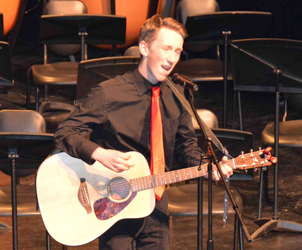 The talented Daniel Blackie entertained  concert goers with a song he wrote himself. Andy Pfeiffer photo